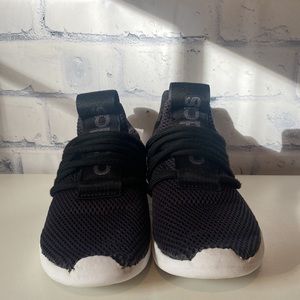 Girls Size 3 Black Adidas Cloud Foam Shoes!